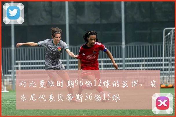 对比曼联时期96场12球的发挥，安东尼代表贝蒂斯36场15球